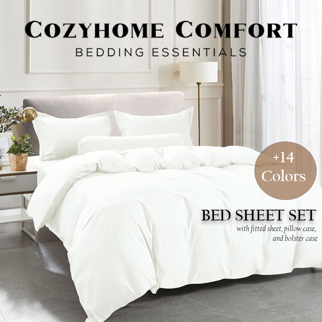 Soft Fitted Bed Sheet Set * Quilt Cover * Plain Colour