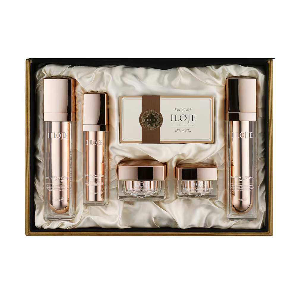 Wholesale Korea best-selling ILOJE Miracle De-Aging 5 Set Toner Essence Emulsion Eye cream Cream Skin Care Cosmetic
