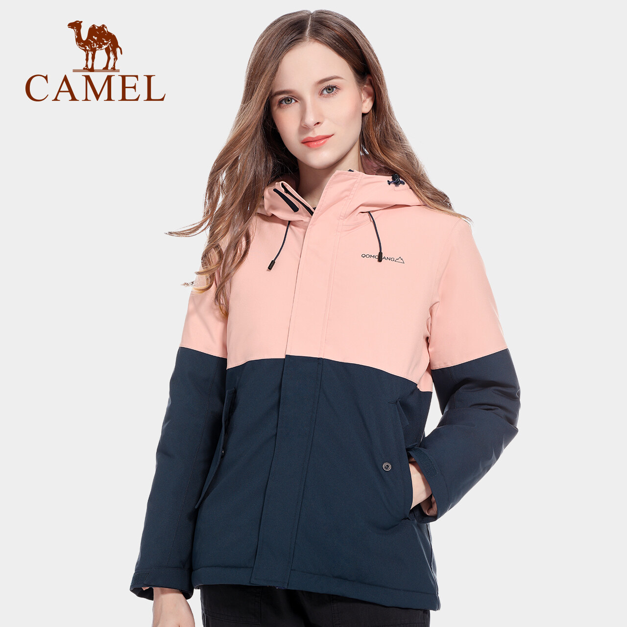 Camel women's fall and winter cotton jacket waterproof and windproof jacket