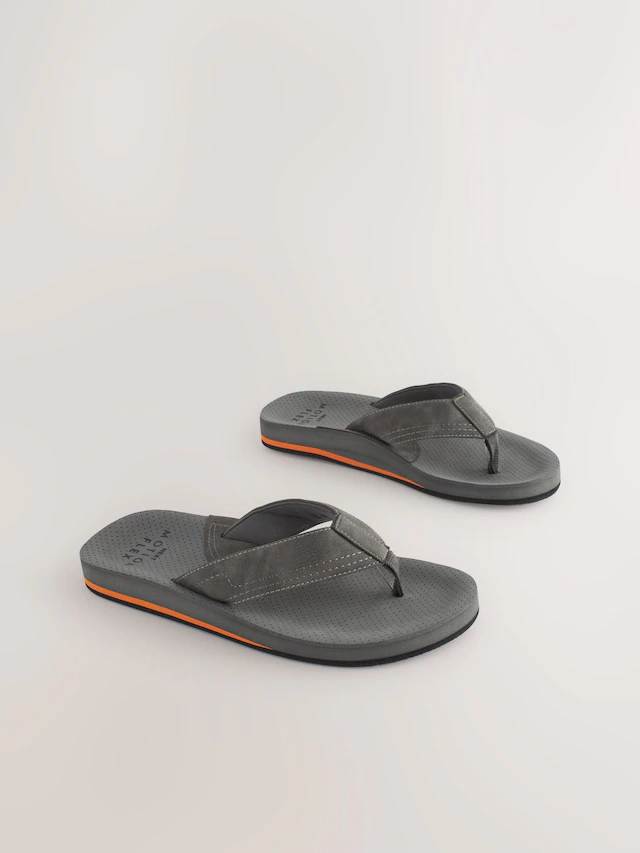 Navy/Black/Brown Blue Motionflex Flip Flops