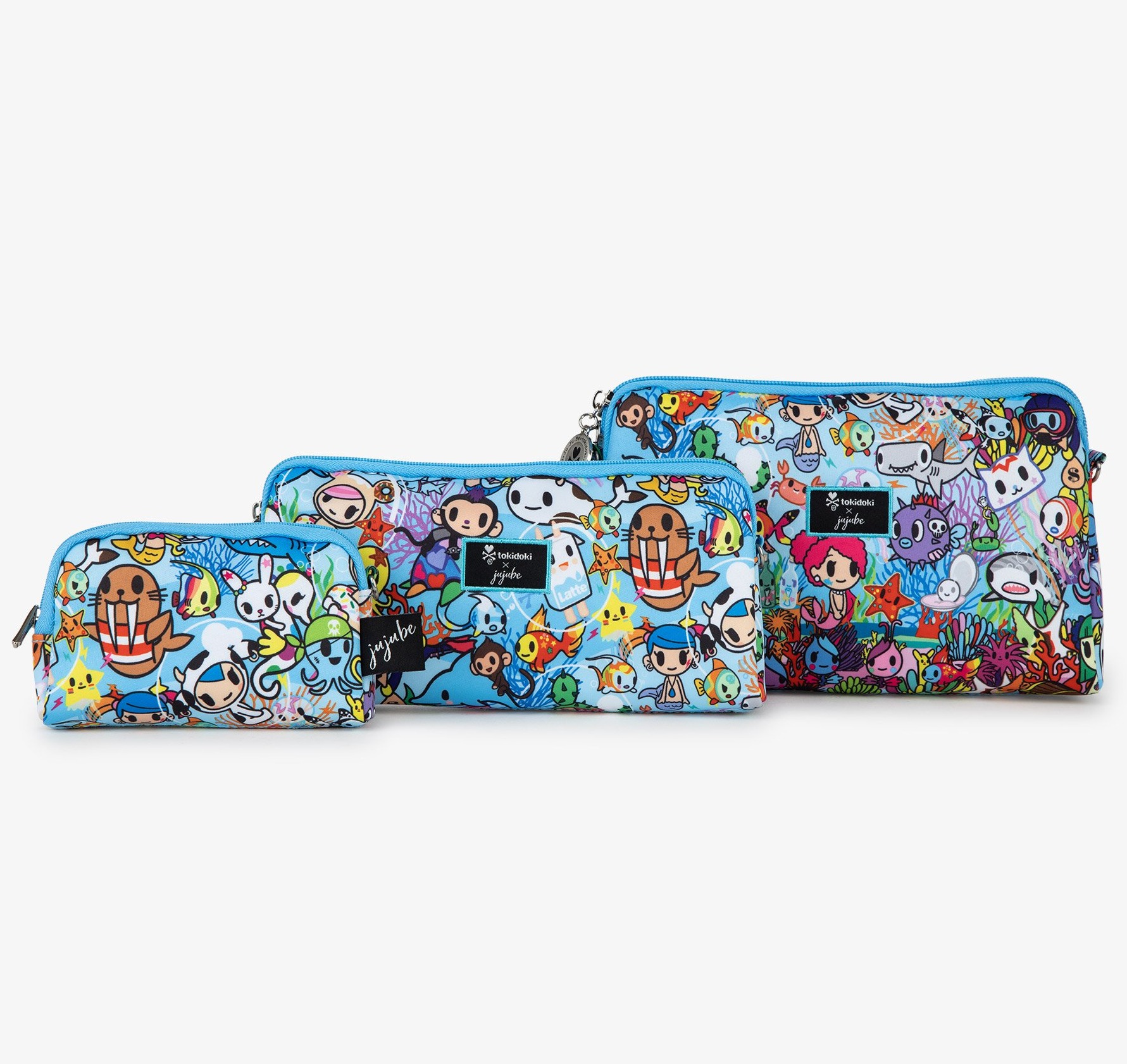 Jujube ∣ Ju-Ju-Be Be Set baglets, Tokidoki Collection ~ Options: Super Toki . Sushi Cars . Iconic 2.0 . Camp Toki . Fantasy Paradise . Team Toki . Sea Amo 2.0 . Kawaii Round The World